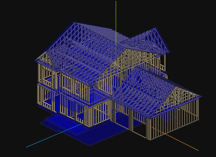 3D model of a house plan